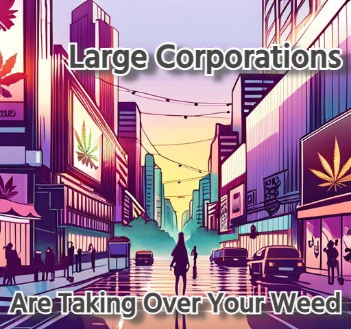 MSOs (multi-state operators): Large Corporations Are Taking Over Your Weed illustration by the420lifestyle.com