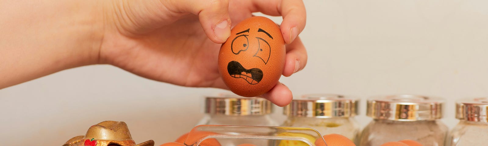 Just like these eggs with their different expressions, small changes in your daily routine can bring about various emotions. Start with a small step today and see how it can positively impact your life.