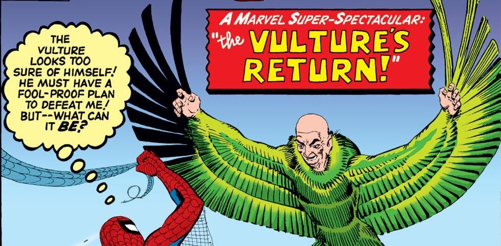 The Amazing Spider-Man #7 Peter Parker Vulture Adrian Toomes Stan Lee Steve Ditko Marvel Comics return