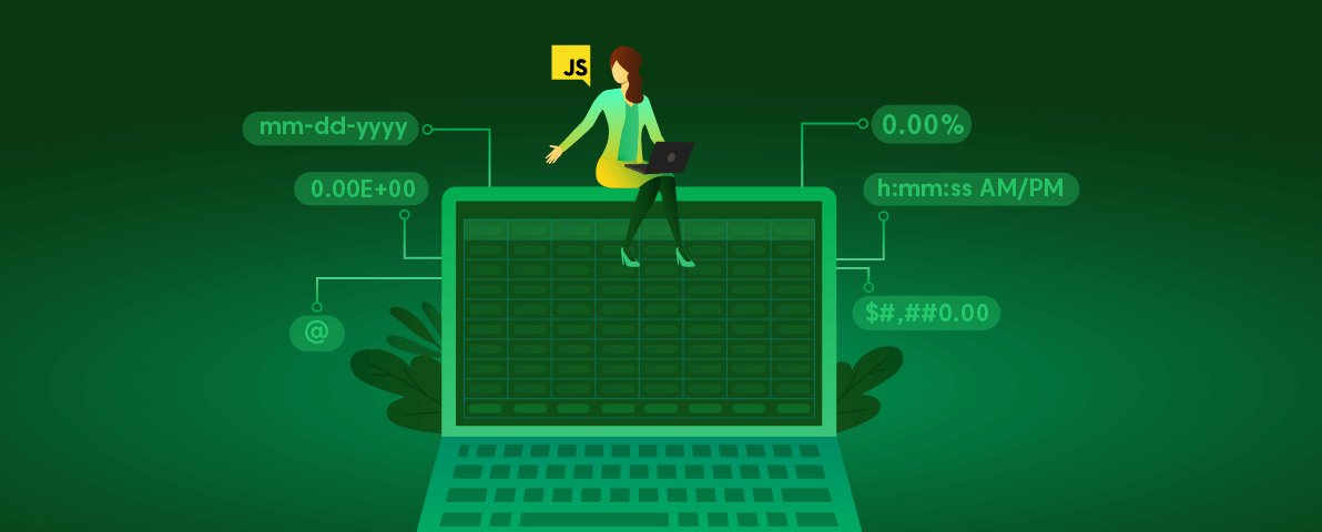 Formatting the Essential JavaScript Spreadsheet-Number Formatting