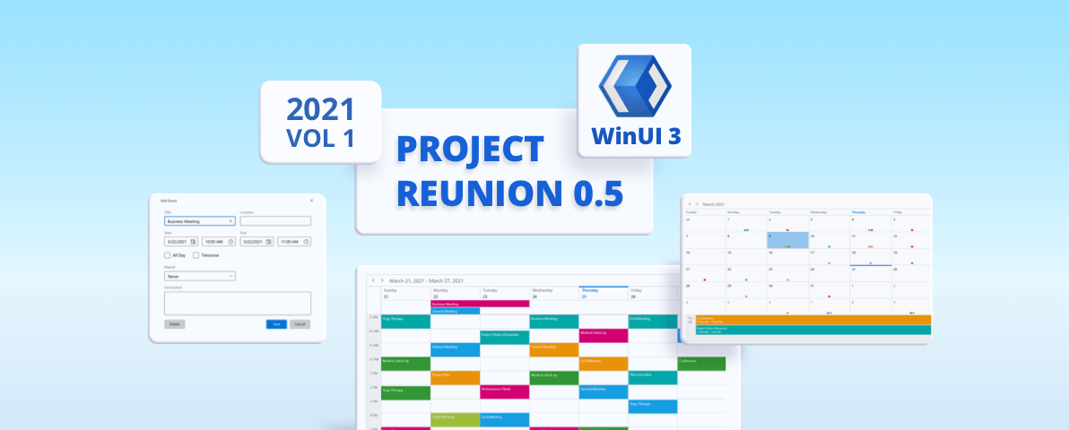 Introducing WinUI 3 Project Reunion Scheduler