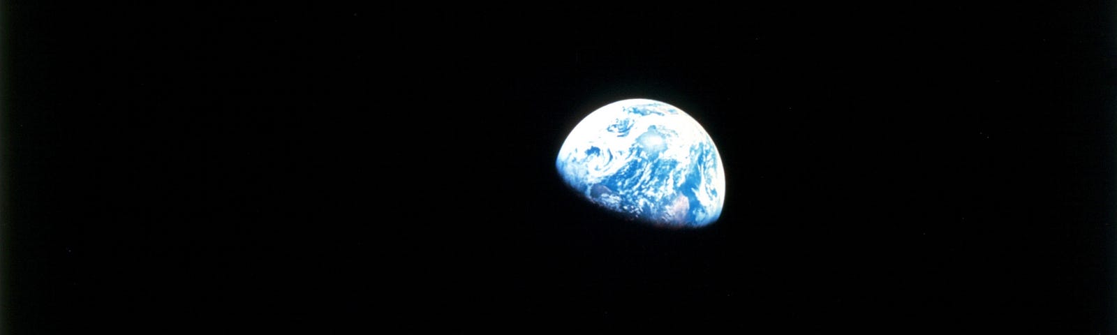 Photo from the moon looking back at the earth