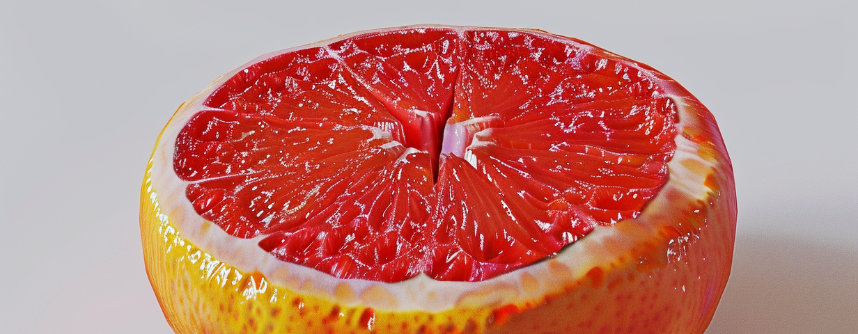 juicy grapefruit half