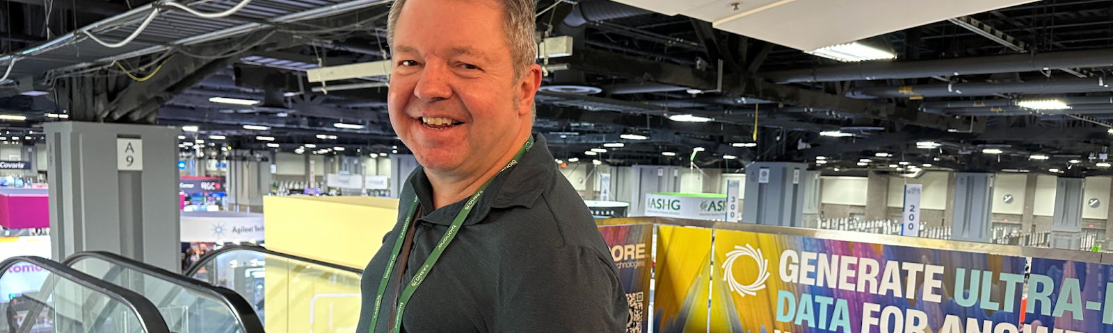 Steve Bryant, Variant Bio’s Chief Business Officer, at the American Society of Human Genetics (ASHG) meeting in Washington, DC, November 2023.