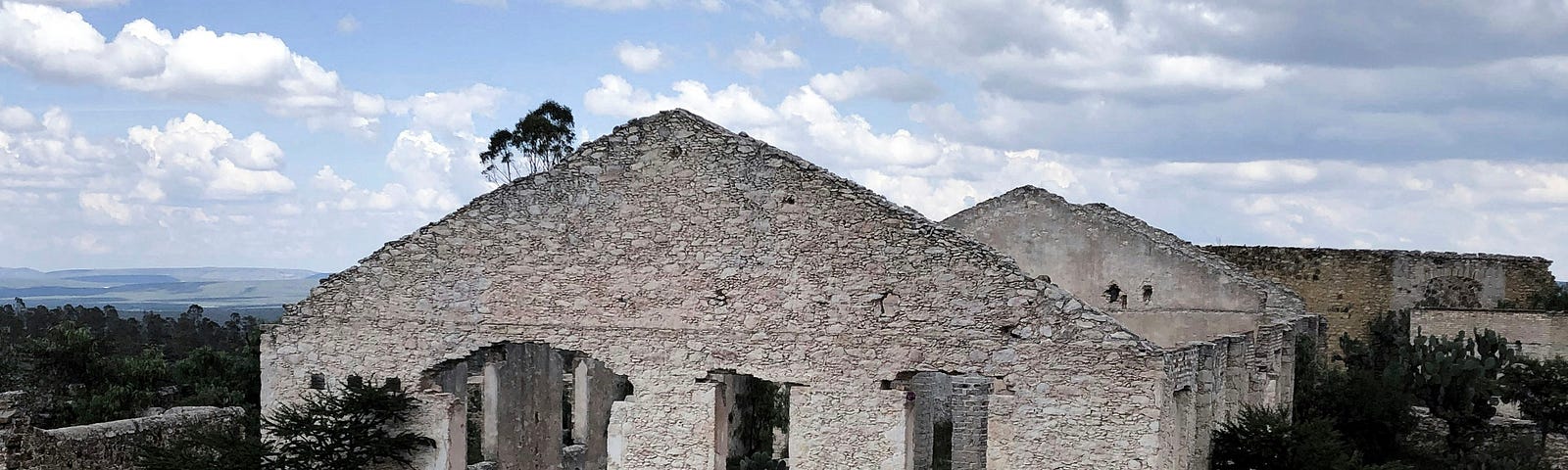 The ruins of an old house.