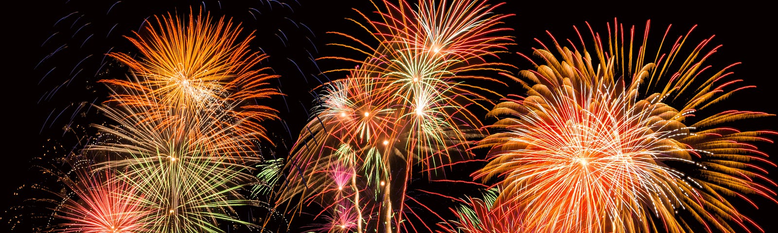 A firework display against the night sky