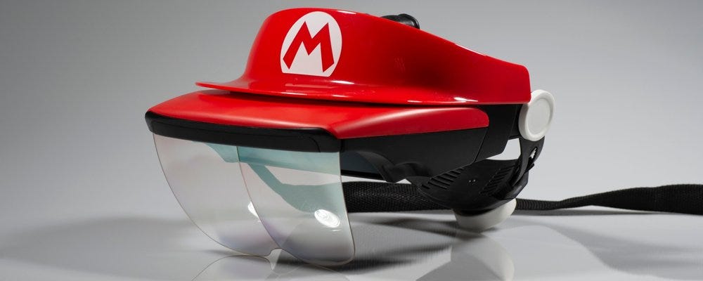 The Mario Kart: Bowser’s Challenge Augmented Reality (AR) Headset and Visor allow guests to see and interact with the virtual world like never before.