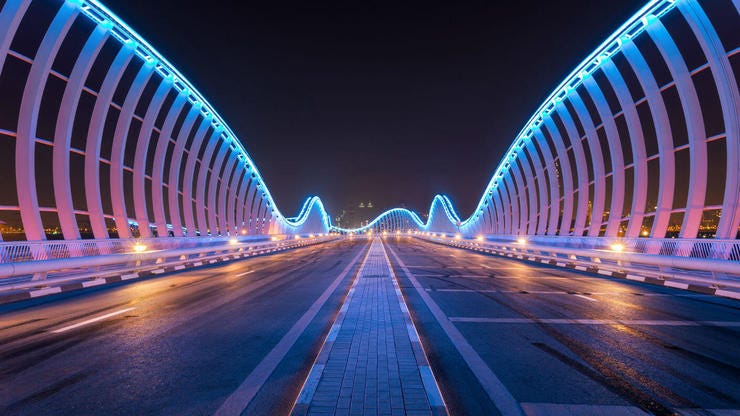 6ds exponential organizations neon bridge night dubai uae meydan 390129487