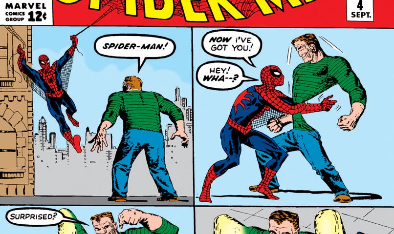The Amazing Spider-Man #4 Peter Parker Sandman Flint Marko Stan Lee Steve Ditko Marvel Comics