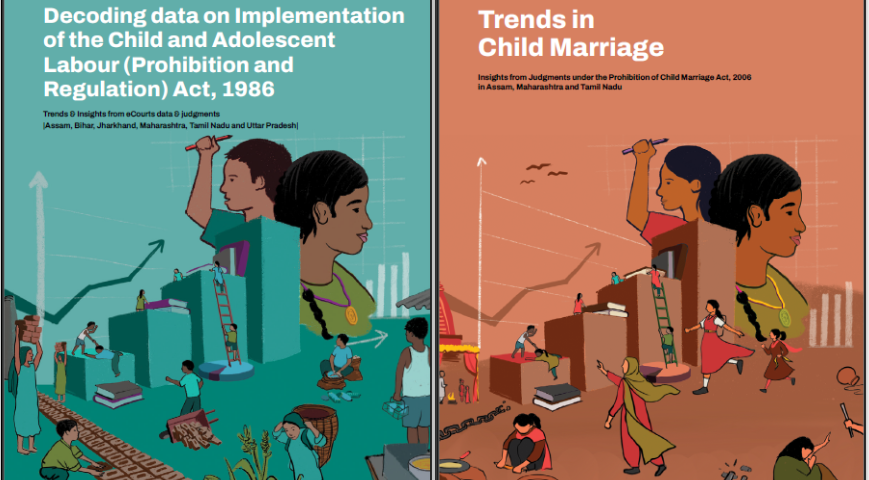 Cover pages of the reports examining the implementation of child protection laws in India