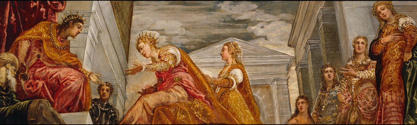 ca. 1555 Painting by Tintoretto of Queen Sheeba visiting Solomon | Public Domain | https://commons.wikimedia.org/wiki/File:Visita_de_la_reina_de_Saba_a_Salom%C3%B3n,_por_Tintoretto.jpg