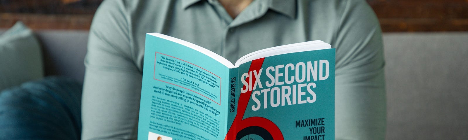 pic of a book whose title is “ Six Second Stories”