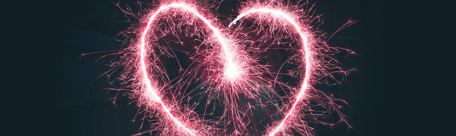 A sparkler heart