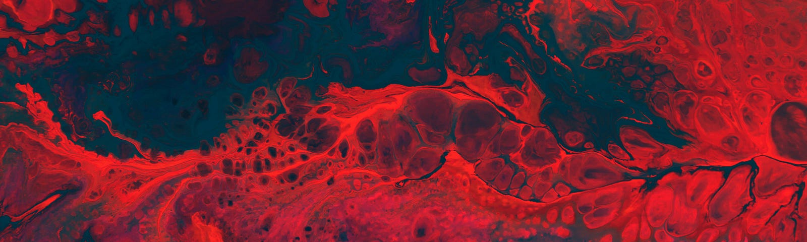 Swirling red black abstract.