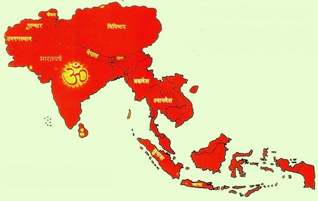 A map showing the idea of “Undivided India”