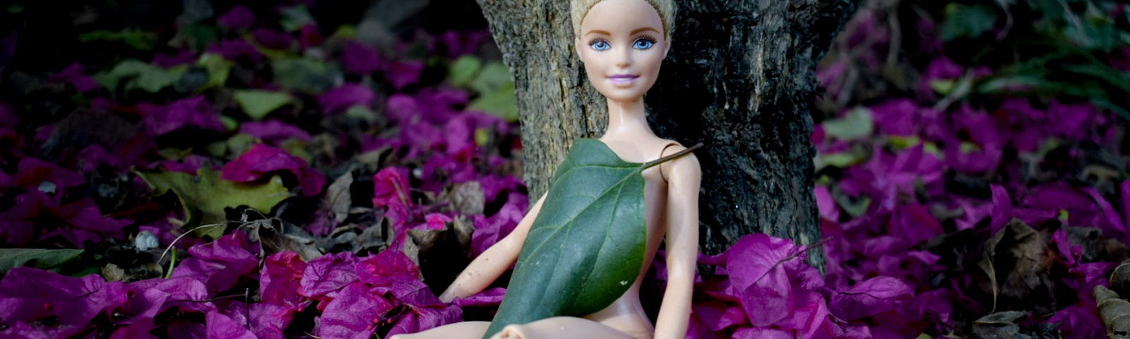 Barbie Doll Under a Tree