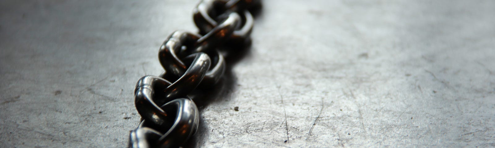 A chain on the ground