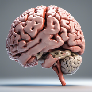 a human brain suffering from TBI