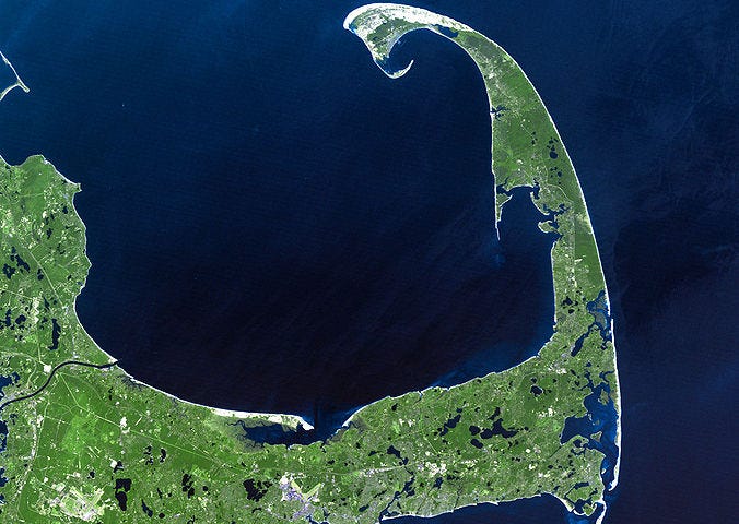 Cape Cod from above.