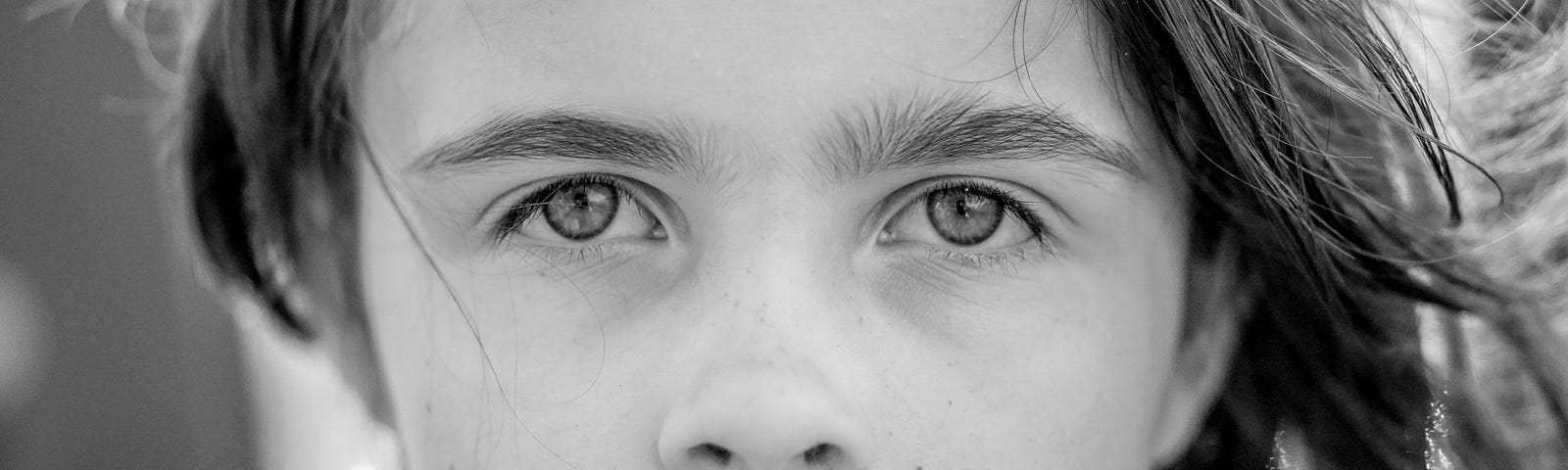 A close-up shot of a girl.