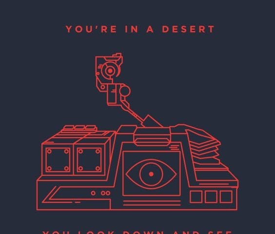 You’re in a desert. You look down and see a tortoise.