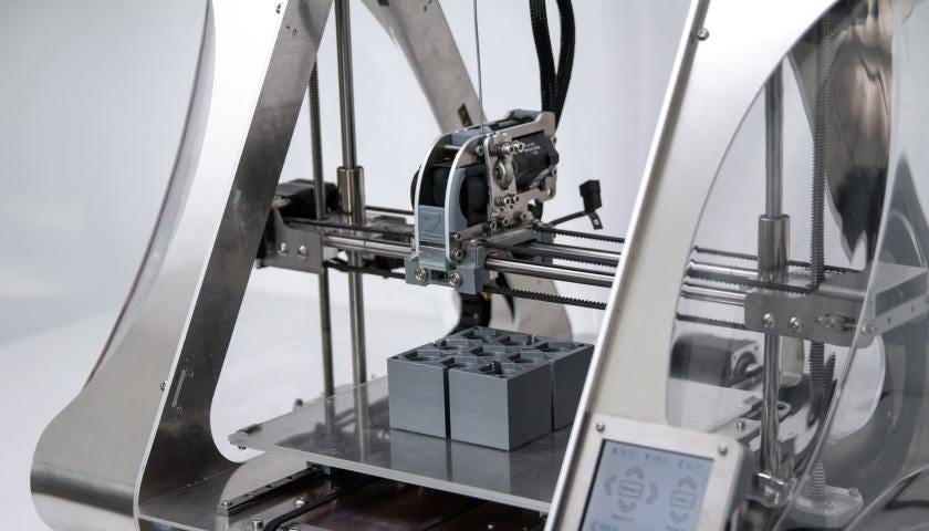 A 3d printer is an example of a Cartesian robot using X/Y/Z planes