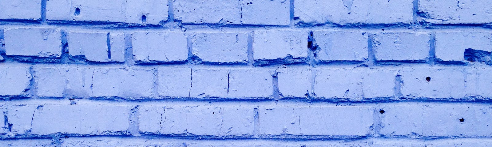 Blue brick wall