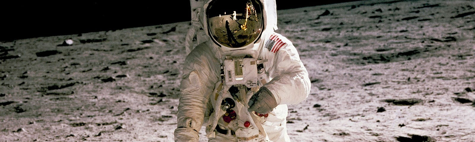 Neil armstrong walking on the moon