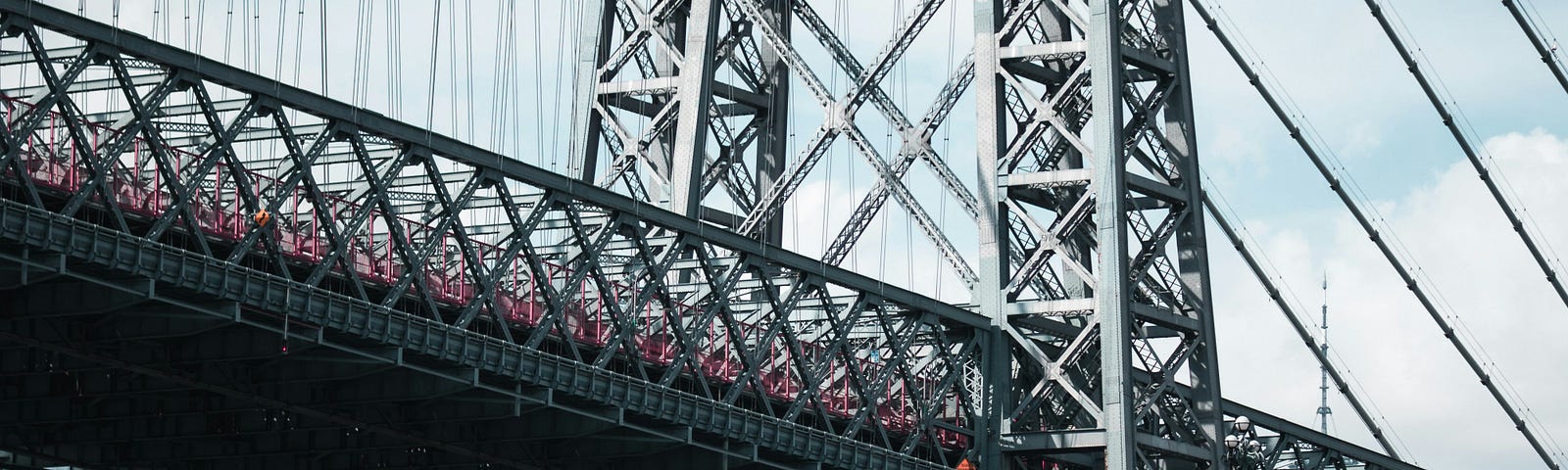 A huge iron bridge