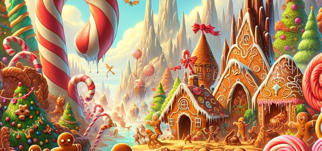 Gingerbread Chronicles A whimsical narrative where gingerbread heroes defy tyranny in Confectonia, weaving a tale of spice, sweetness, and spirited adventure
