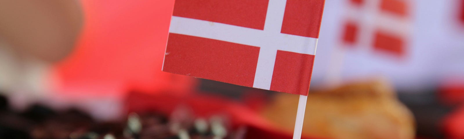 the danish flag on a pastry