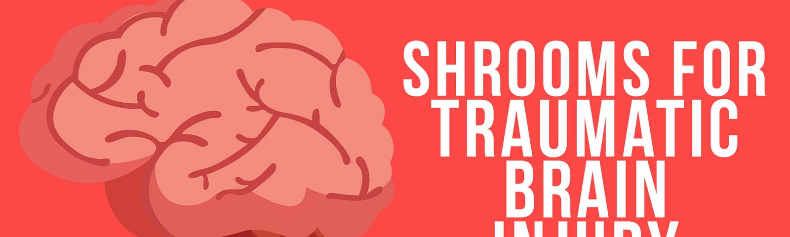 Shrooms for traumatic brain injury with a brain by BlueGoba.co