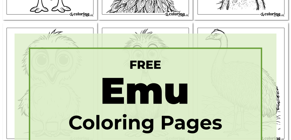 Download all <strong>Emu Coloring Pages</strong>