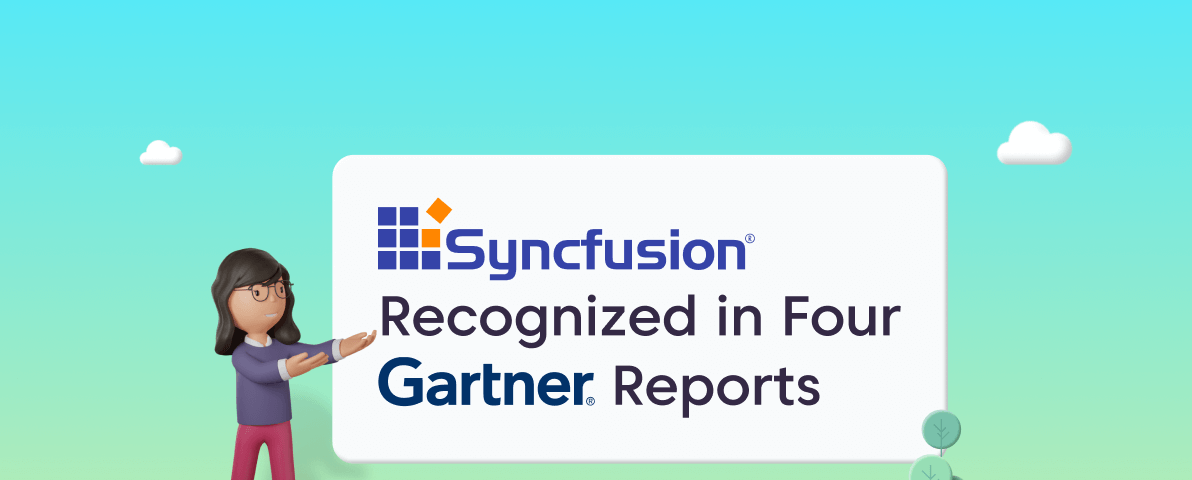 Syncfusion Recognized as Sample Vendor of Embedded Analytics in Four Gartner Reports