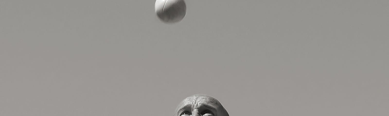 A man juggling multiple balls