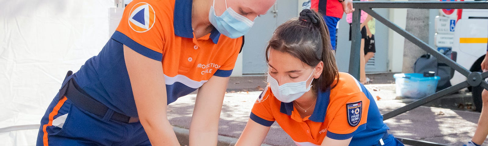 Paramedic Team Performing Emergency Cardiopulmonary resuscitation (CPR)