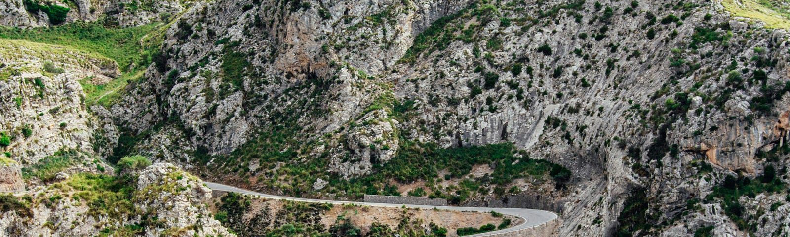 stock photo of a mountain road