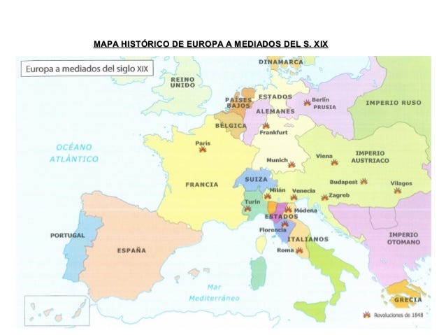 mapa histórico de Europa siglo XIX