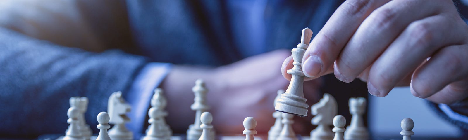 A guy playing chess