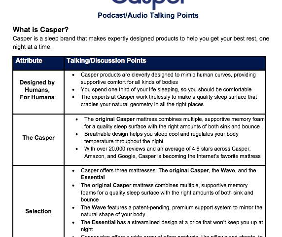 podcast advertising talking points