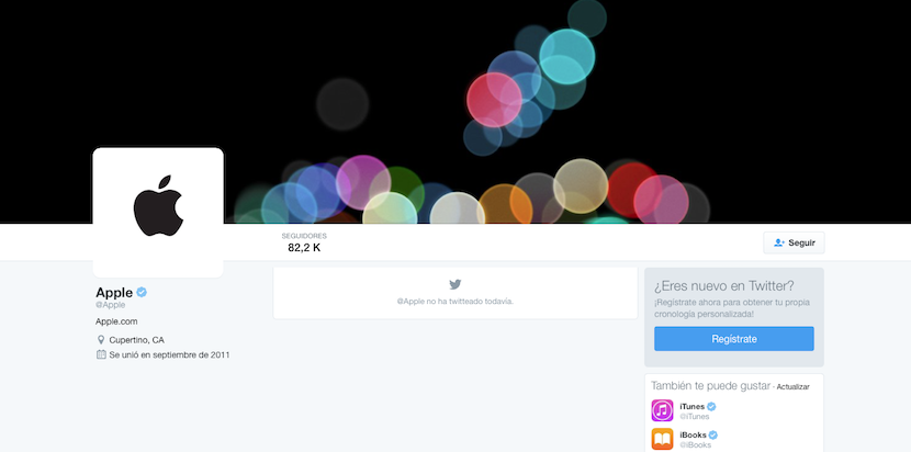 Cuenta de Twitter oficial de Apple