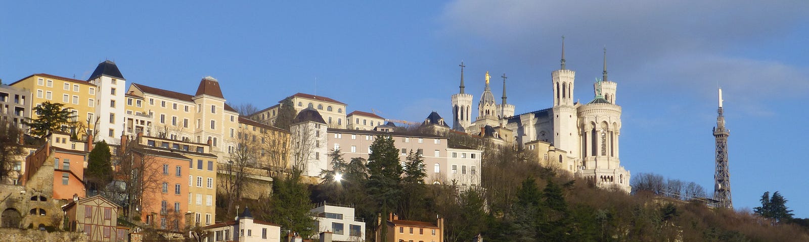 Notre-Dame de Fourvière, located on the highest point of Vieux Lyon.