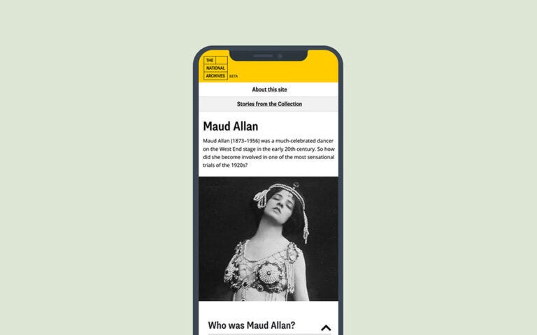 Image of Stories from the Collection on a mobile device