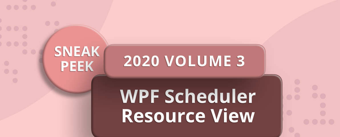 Sneak Peek at Resource View in WPF Scheduler