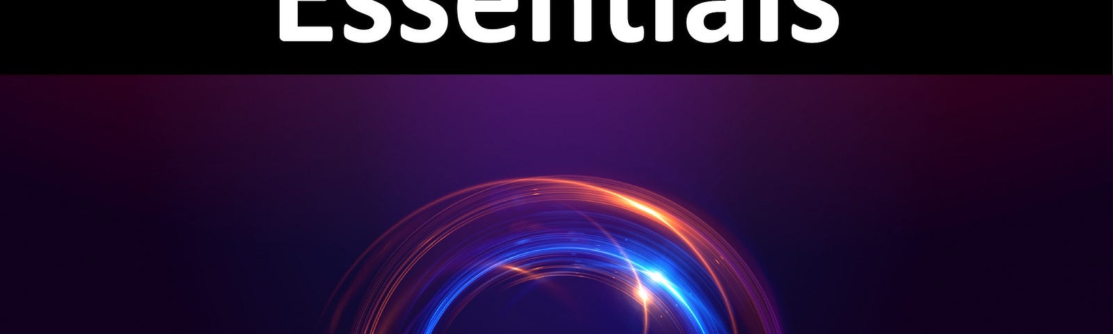 Book cover featuring a dark background with rings of blue and purple light