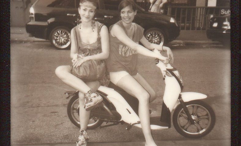 The ladies on a scooter in New York City. Summer 2011. Photo by me.
