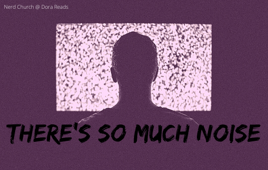 ‘There’s So Much Noise’ with a silhouette sitting in front of a static-filled screen