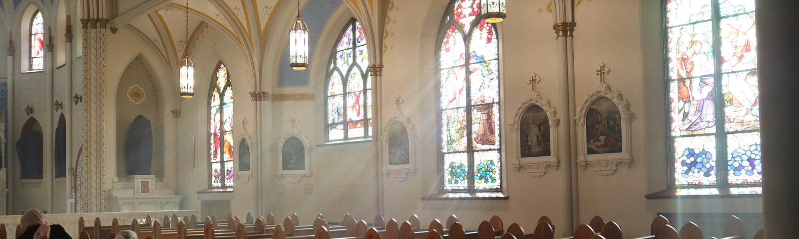 interior view of a Catholic church