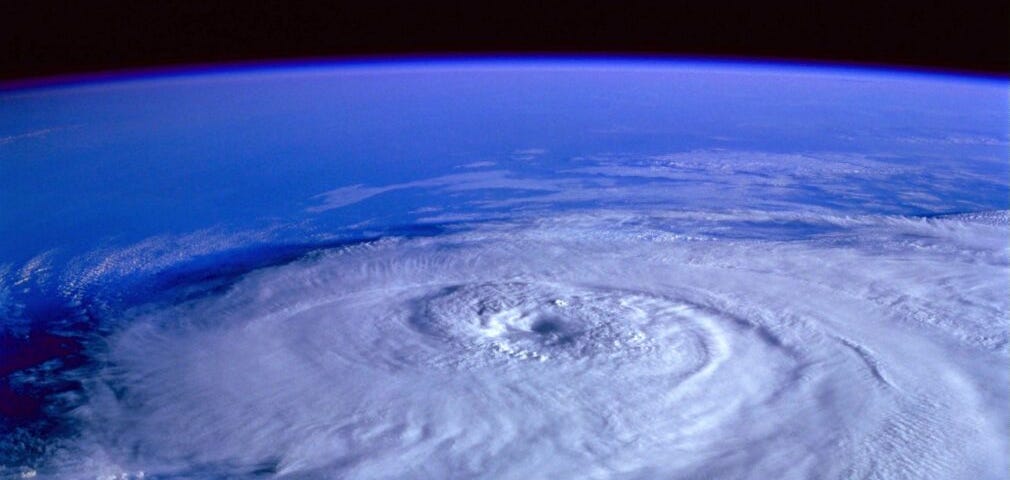 A hurricane as seen from outer space. Image courtesy of Pixabay on Pexels.