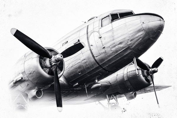 DC-3 aircraft parked on the ground